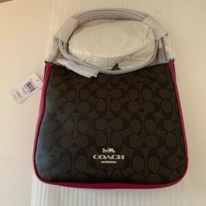 Coach Ellie File Bag Signature Canvas Crossbody ~NWT~ C1649 Brown Violet